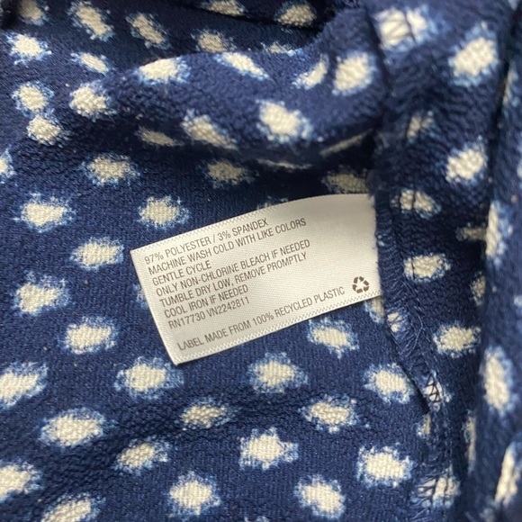 Ava & Viv Polka Dot Blouse Top Navy Blue 2X - Picture 6 of 8